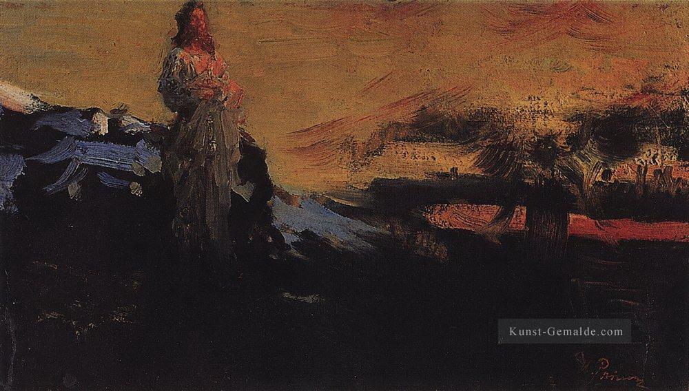 folge mir Satan 1891 Ilya Repin Ölgemälde